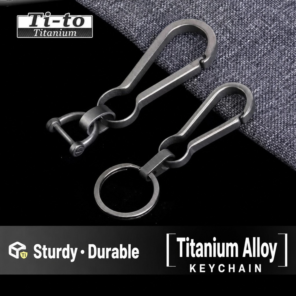 Minimalist Titanium Alloy Horseshoe Keychain