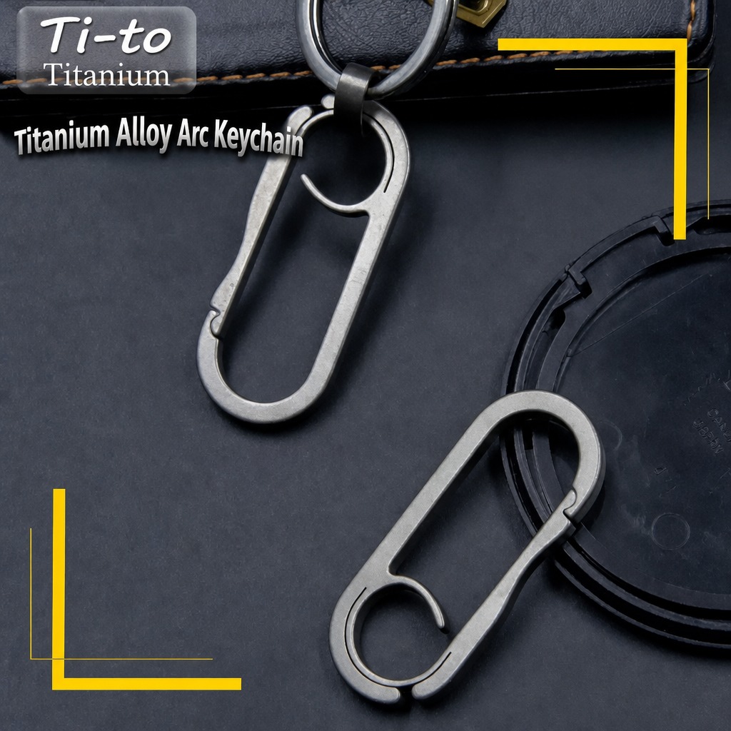 Arc Titanium Alloy Keychain — Unisex Carabiner Clip