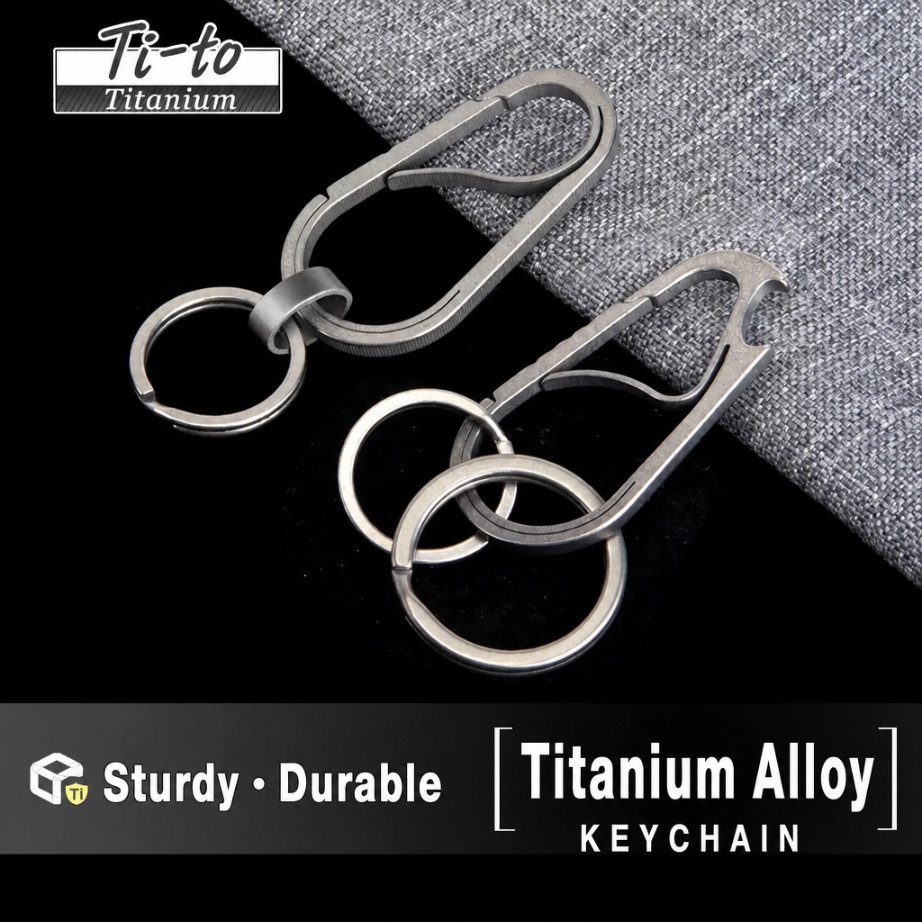 Multi-Function Titanium Alloy Keychain with Bottle Opener