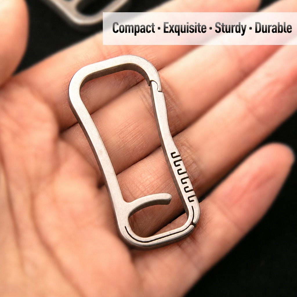 Vintage-Style Titanium Alloy Keychain