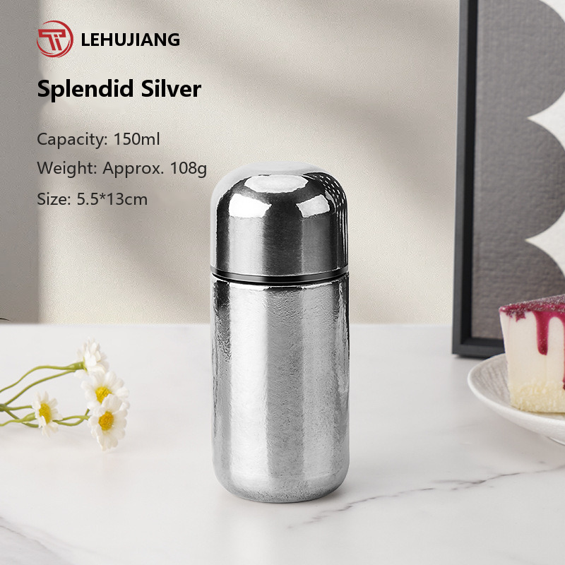 OEM Private Label Titanium Mini Bottle 150ml Natural Titanium for Cruise Cabin Gift Teams and Marina Chandlery Retail