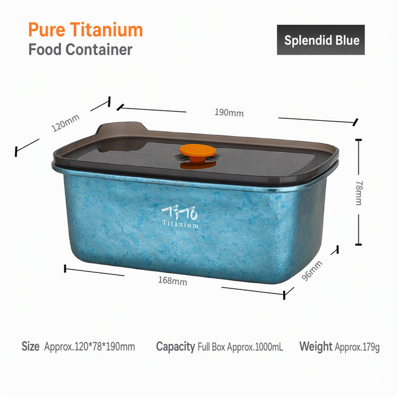 Wholesale Titanium Food Vat 1000ml Bulk Blue Tone Rectangular Vats for Brewery Taprooms Vineyard Kitchens and Casino Buffets