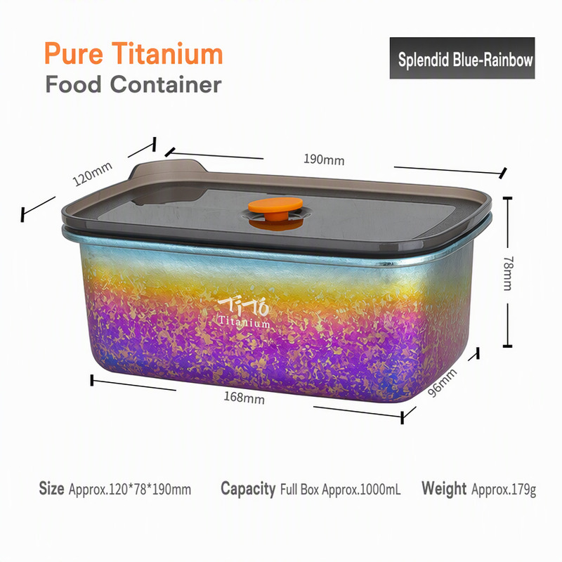 OEM Titanium Freezer Box 1000ml Private Label Blue Rim for Village Butcheries Hunt Club Kitchens and Farm Gate Freezer Rooms