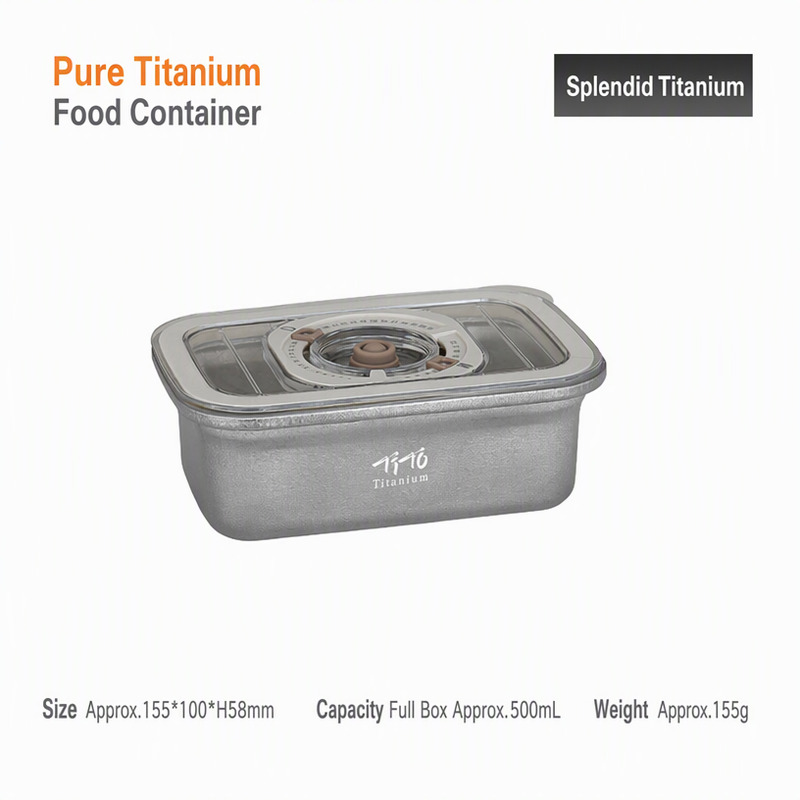 Titanium Leftover Box 500ml Clear Lid View Container for Home Bakers Cheese Makers Cocktail Bars and Village Supper Clubs