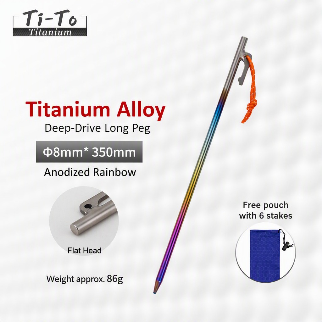 Titanium Pegs 8X350Mm Deep For Vineyard Winery Tent Grounds