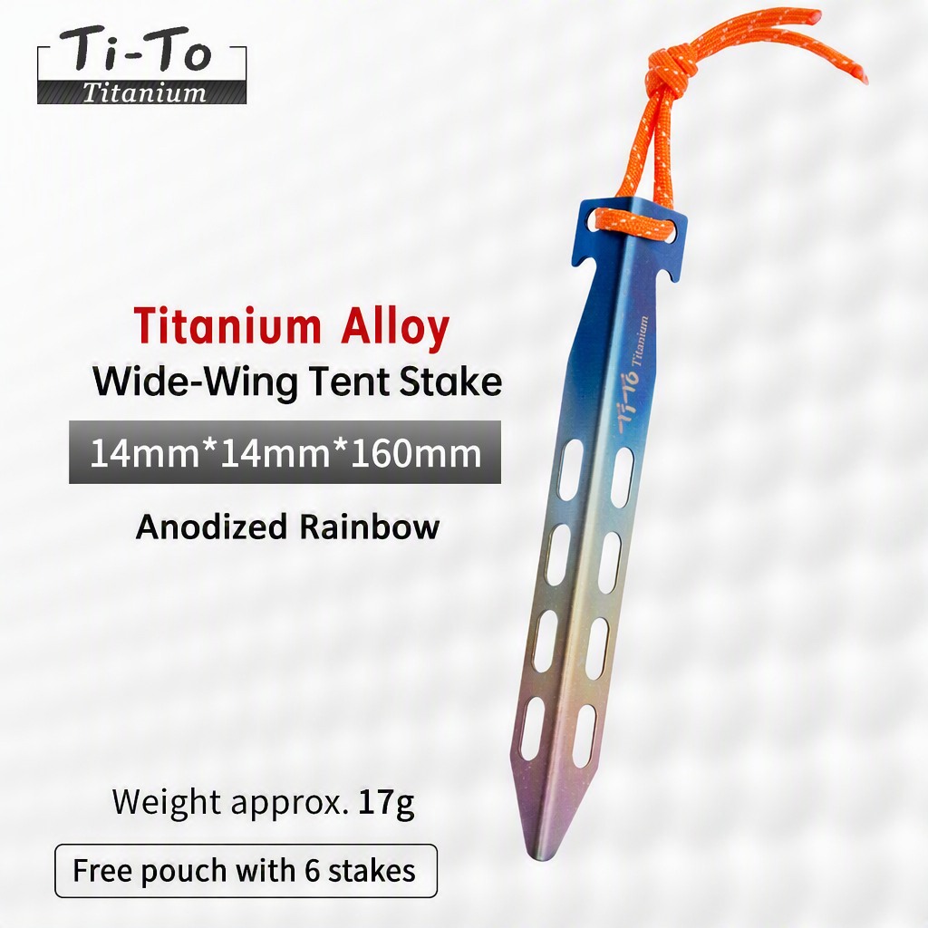 Titanium V Stakes 160Mm Wide Wing For Gusty Desert Floor Camps
