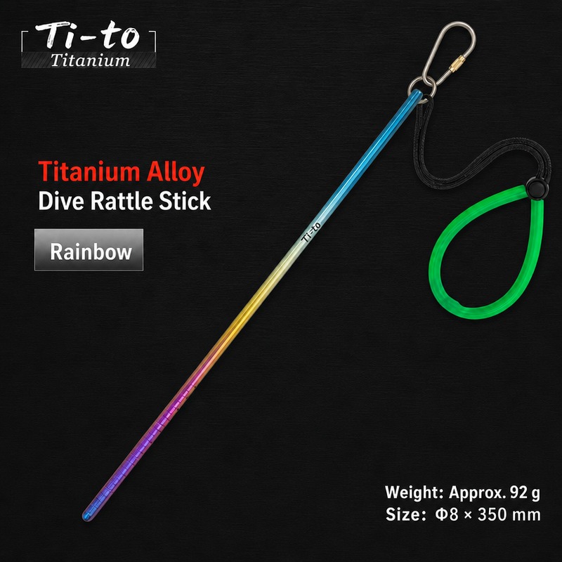In Stock Rainbow Titanium Alloy Dive Tank Tapper 350Mm For Dive Resorts