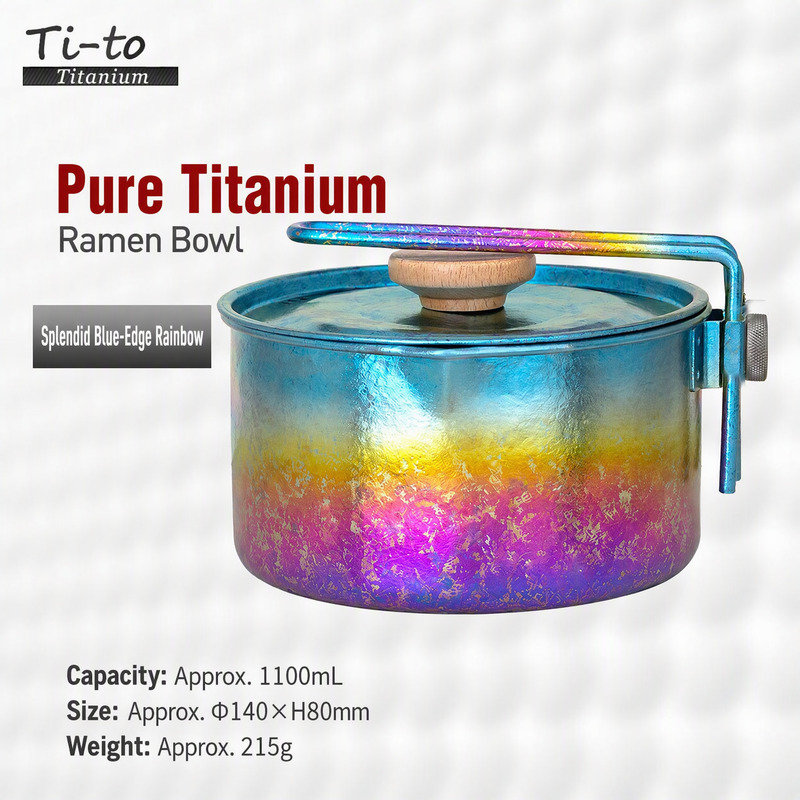 Wholesale Titanium Noodle Pot 1100ml Bulk Camp Cooker for Farm Supply Chains Outdoor Rental Shops and Hot Hostel Kitchens