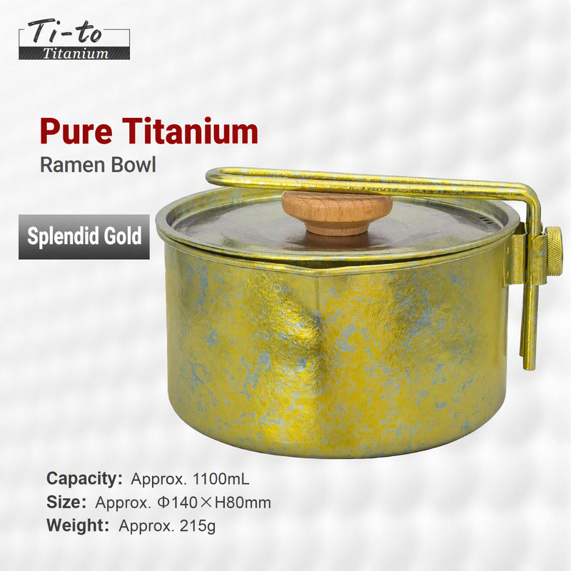 Wholesale Titanium Ramen Pot 1100ml Bulk for Remote Campground Concessionaires Mining Camp Kitchens and Fishing Lodge Buyers