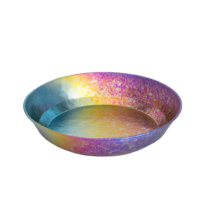 Wholesale Titanium Deep Plate Blue Rim Fade Bulk Serving Dishes for Buffet Lines Catering Hire Firms and Hotel Banqueting