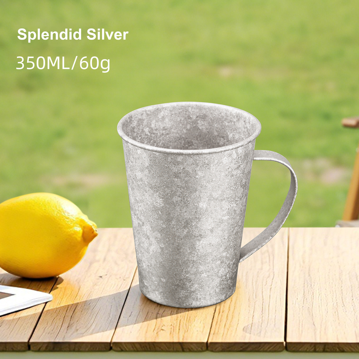 OEM Private Label Titanium Beer Cup 350ml Matte Silver with Handle for Brewery Tap Takeovers, Cellar Door Bars and Ale Trail Bars