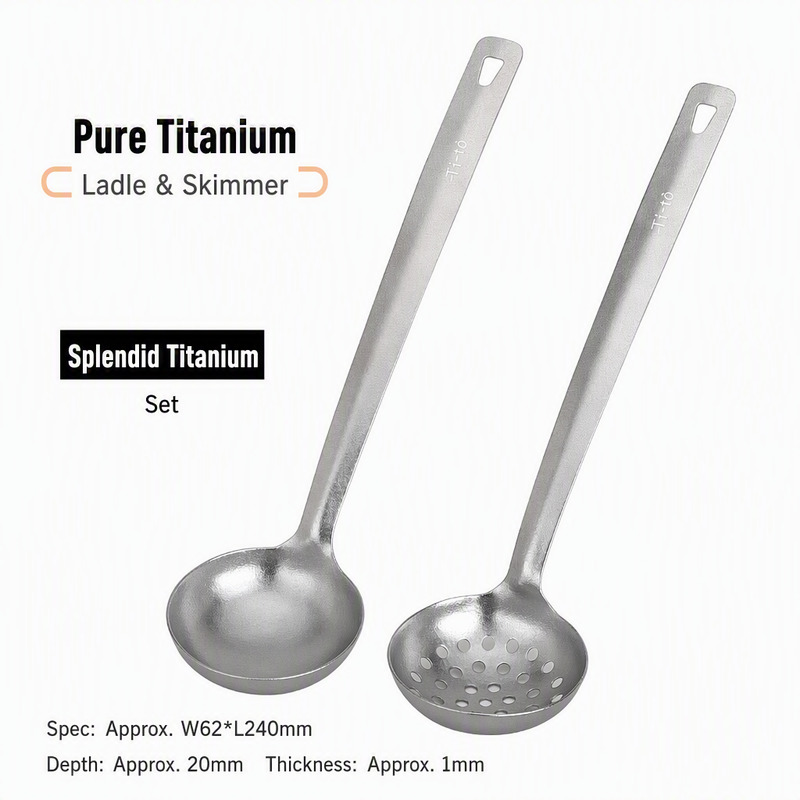 Titanium ladle and skimmer set from LeafCovenant