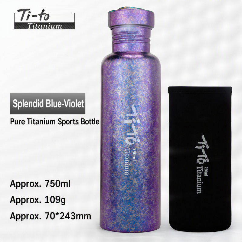 Violet Titanium Bottle 750Ml 25 Oz With Sleeve For Halloween