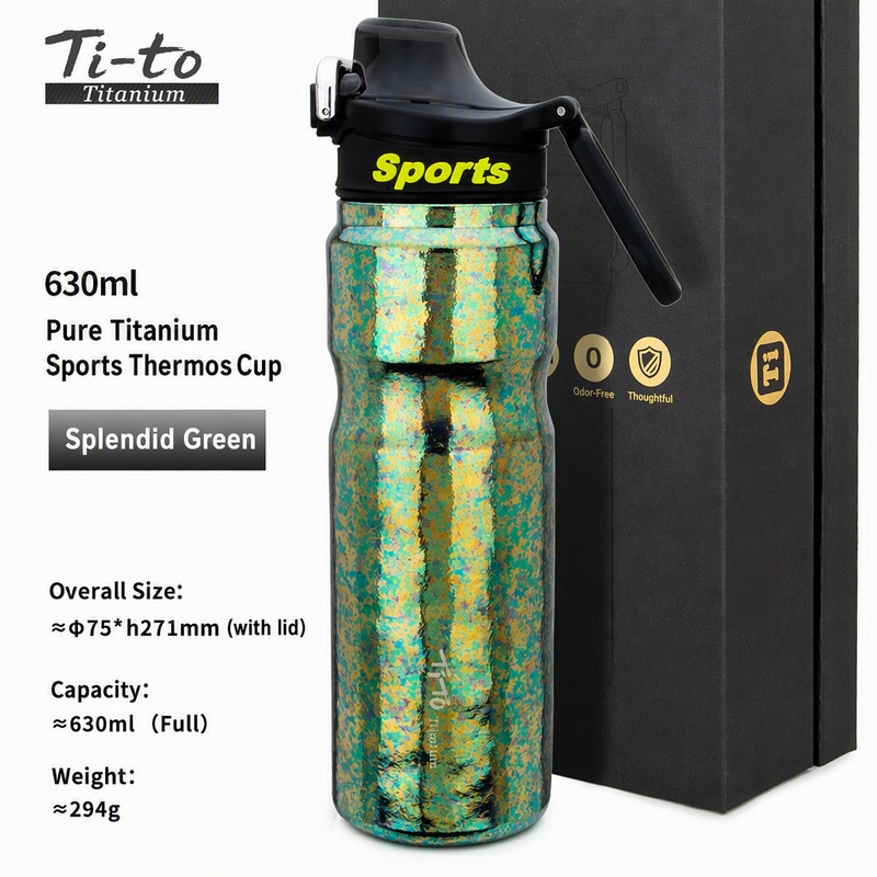 Titanium Insulated Bottle 630Ml 21 Oz For Evening Warm Drinks