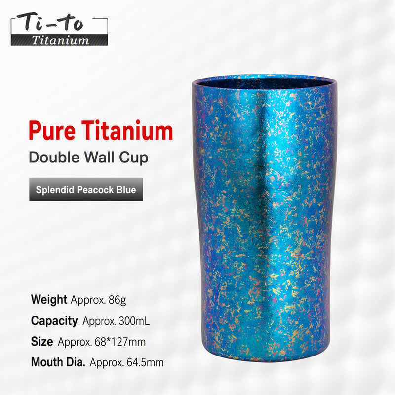 Titanium Cocktail Cup 300Ml Peacock Blue Crystalline For Poolside Days