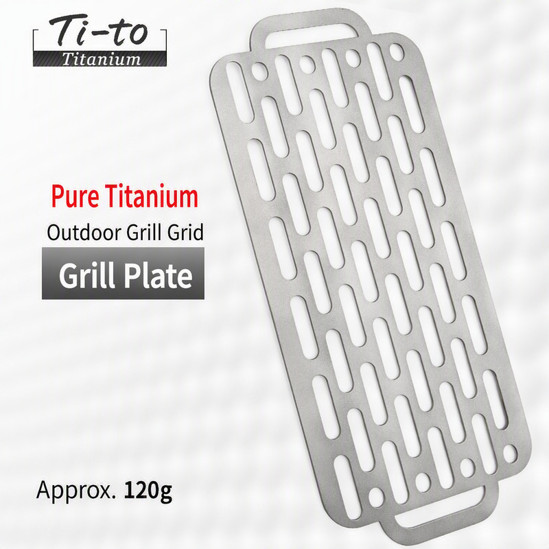 Perforated Titanium Grill Topper Plate for Veggie Grilling Plant Based Cookouts and Delicate Fish on the Backyard Barbecue