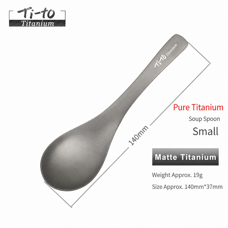 Matte Titanium 140mm Outdoor Small Dessert Spoon Set for Pie Contest Tables Breakfast Yogurt Bars and Dessert Table Spreads