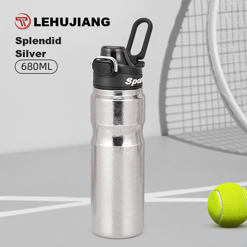OEM Private Label Titanium Sports Water Bottle 680ml Natural Raw Finish for Dive Centre Retail Counters and Club Team Kit Buyers