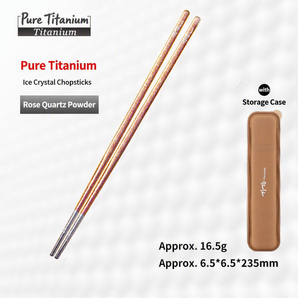Rose Blush Anodized Titanium Chopsticks 235mm