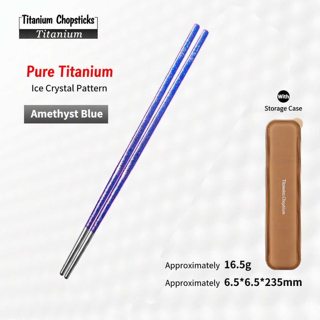 Aurora Blue-Purple Titanium Chopsticks 235mm