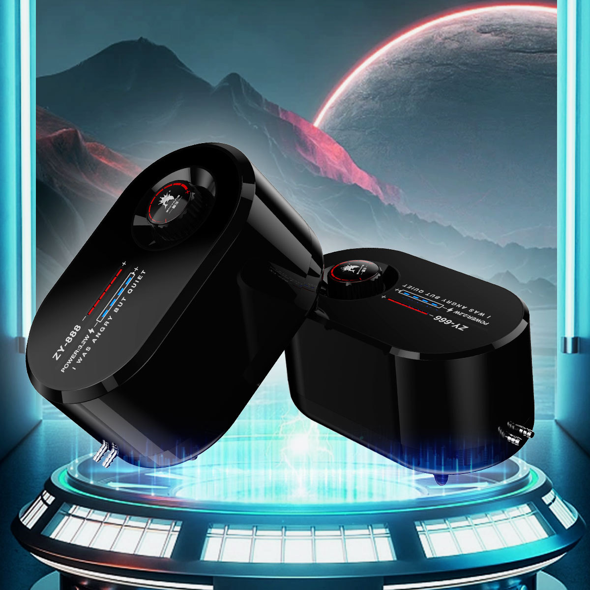USB Rechargeable Air Pump — 18-48h Battery, Dual Outlet (ZY)